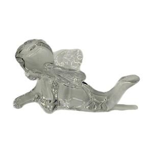 Baccarat Crystal Nativity Laying Angel Baby Cherub Figurine